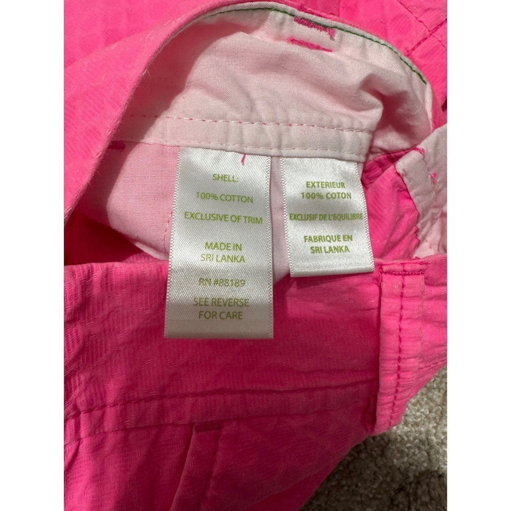 Lilly Pulitzer The Callahan Short Neon Pink Textured Jacquard Size 0 Womens - Picture 10 of 10